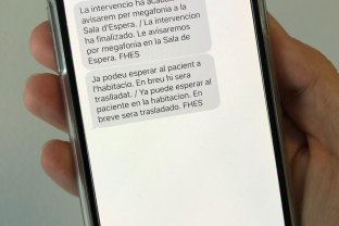 Per mitjà dels SMS, l'acompanyant coneix en tot moment on es troba el seu familiar.
