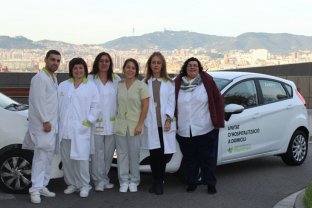 Part de l’equip de la Unitat d’Hospitalització a Domicili