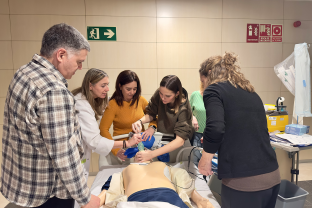 Professionals d'Urgències a la part pràctica de la formació